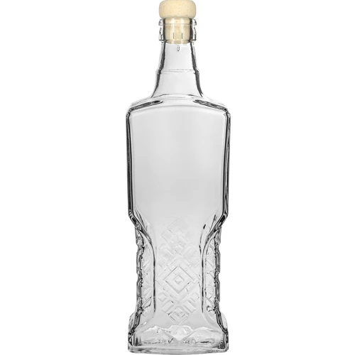 Kredences díszüveg 500 ml, parafadugóval