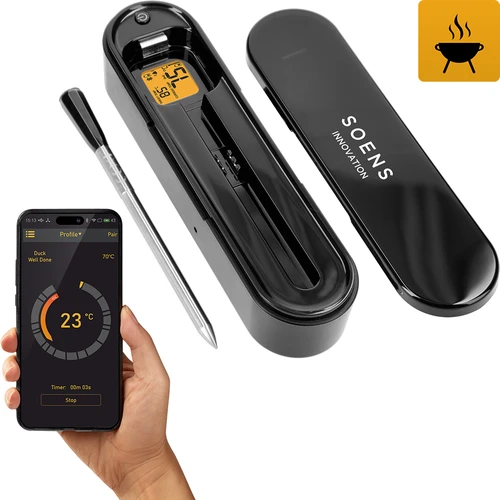 Kulináris hőmérő vezeték nélküli Bluetooth-szondával