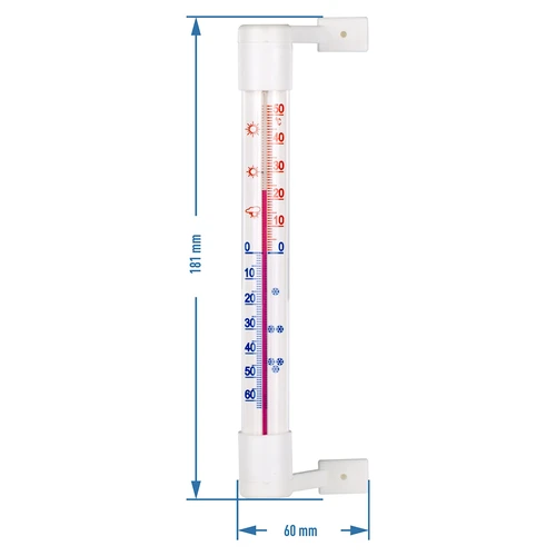Kültéri hőmérő, fehér (-50°C-tól +50°C-ig) 18 cm - 3