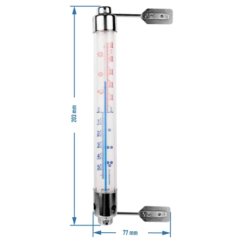 Kültéri hőmérő fém kerettel (-50°C-tól +50°C-ig) 20 cm - 2