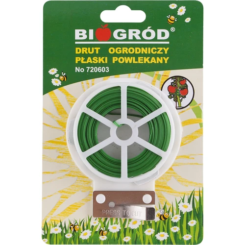 Lapos kerti drót, PVC bevonatú, 50 m x 2 mm - 3