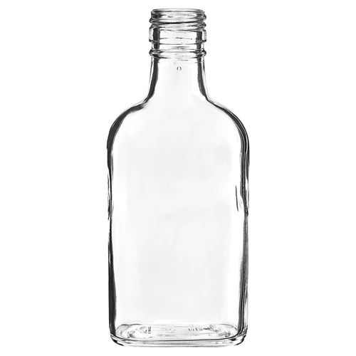 Lapos üvegpalack házi likőrökhöz 200 ml - 10 db - 2
