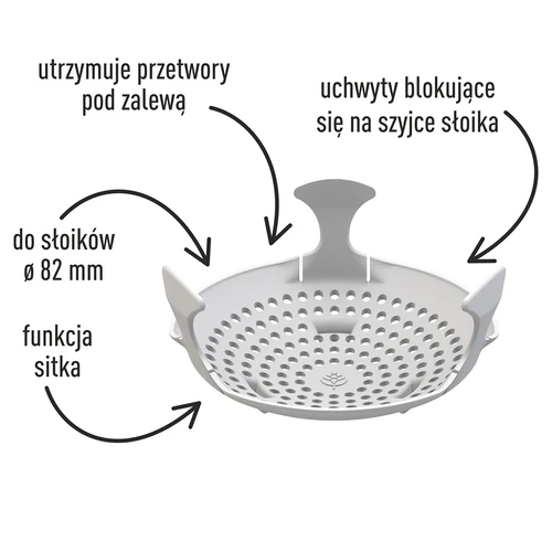 Leszorító rács – befőttekhez, savanyúságokhoz és ecetkészítéshez – 82 mm-es befőttesüvegekhez - 3