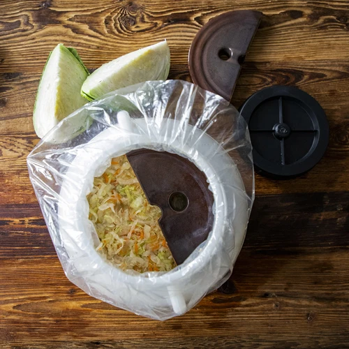 Leszorítókő hordókhoz, kőedényből készült, fi 22 cm - 11