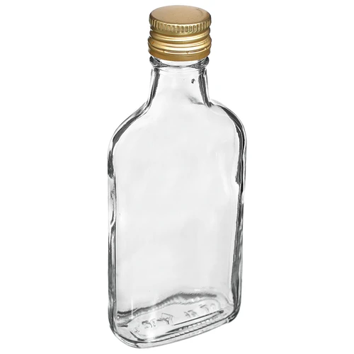 Likőrös laposüveg csavaros kupakkal, 200 ml, 10 db - 4