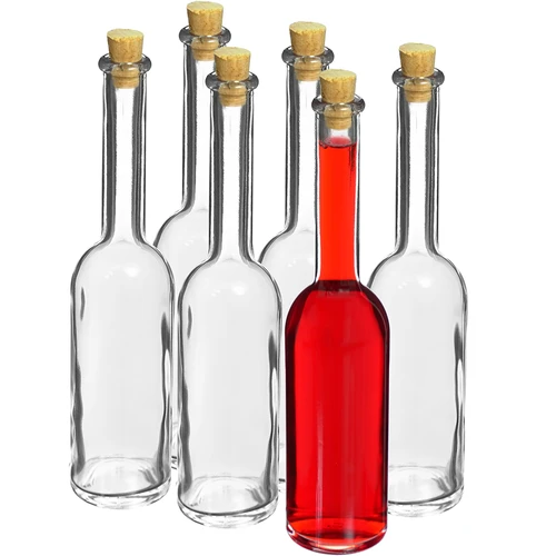 Likőrös üveg 100 ml-es 6 db+ 6 parafadugó - 2