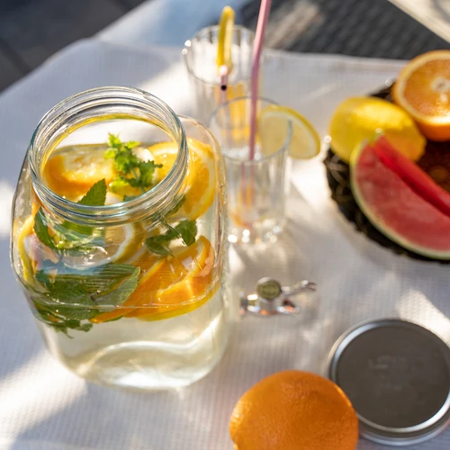Limonádéadagoló, csappal – üveg, 4 L - 8