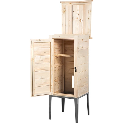 Lucfenyőből készült füstölőkamra, 200 L, rozsdamentes alappal - 2