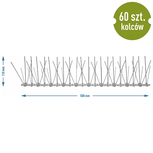 Madártüskék, műanyag csíkon, 10 db - 9