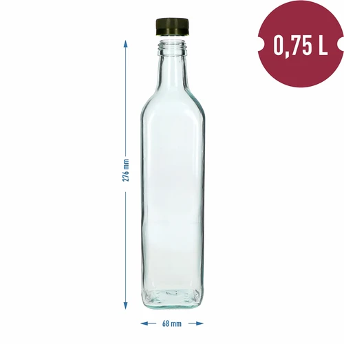 Marasca palack 750 ml csavaros kupakkal, 1 db - 4