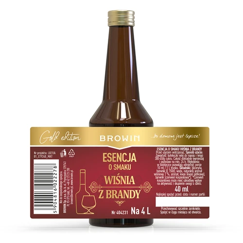 Meggy–brandy ízű esszencia, 40 ml - 4 L-hez - 4