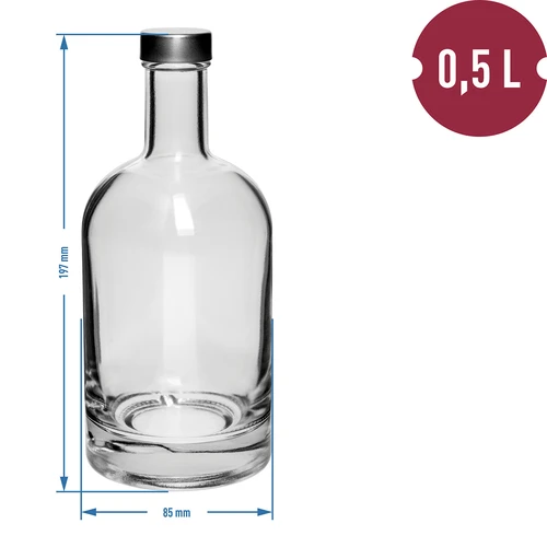Miss Barku 500 ml-es üvegpalack csavaros kupakkal, 1 db - 2