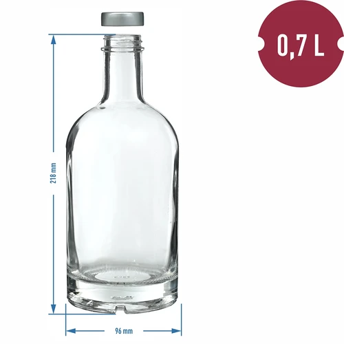 Miss Barku 700 ml-es üvegpalack csavaros kupakkal, 1 db - 5