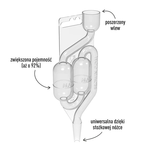 Műanyag fermentációs vízzár MAXI-v2 - 3
