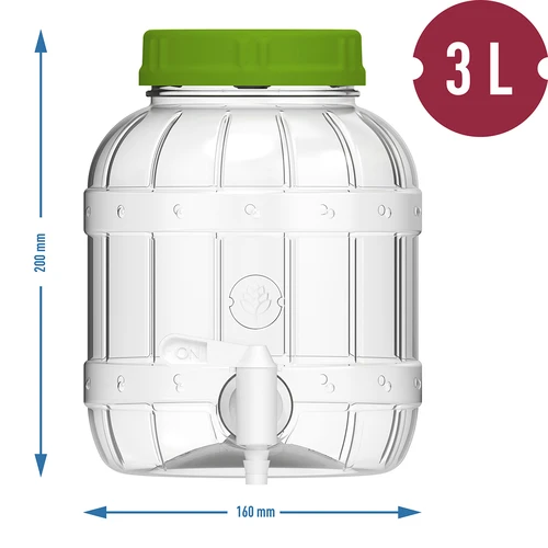 Multifunkciós csapos befőttesüveg 3 l - 6