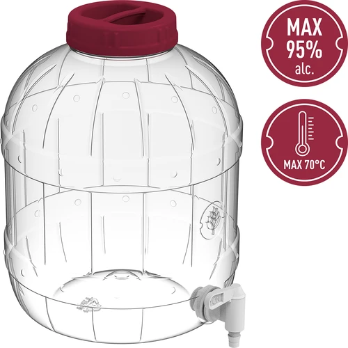 Multifunkciós csappal ellátott befőttesüveg 10 l - 4