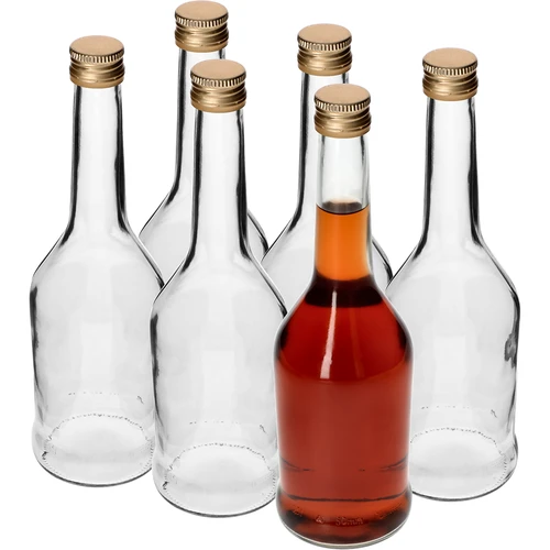 Napoleon üvegpalack 500 ml, fi28-as csavaros kupakkal, 6 db - 2