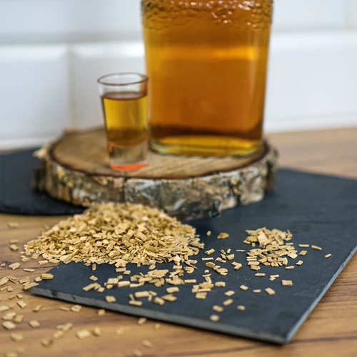 Natúr tölgyforgács alkoholok aromásításához (whisky, fehérbor), 50 g - 9