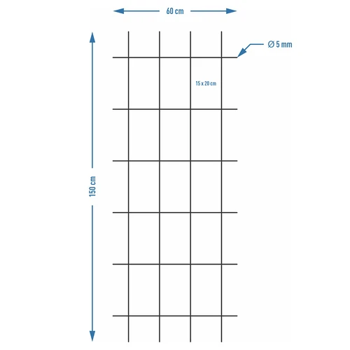 Növénytámasz - rács (150cm x 60cm) 3 darab - 7