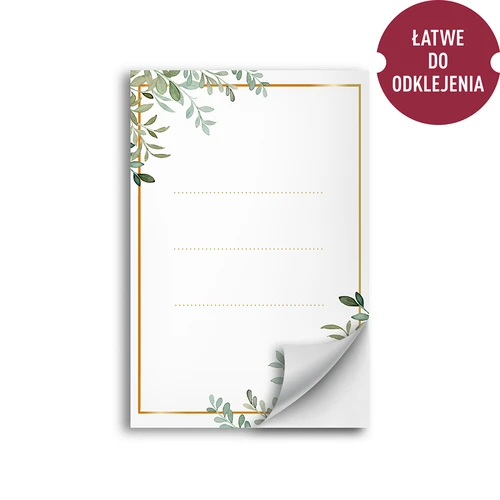 Öntapadós címkék 60 x 90 mm-es palackokra, üvegekre, ajándékokra, virágmintás - 20 db - 2