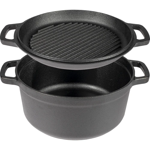 Öntöttvas lábas serpenyővel, 3,5 L