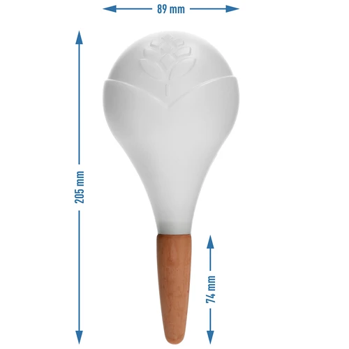 Öntözőgömb növényekhez, matt fehér, kerámia tüskével, 400 ml - 5