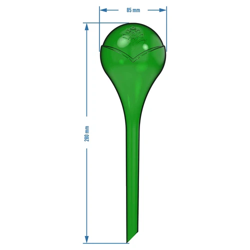 Öntözőgömbök növényekhez, áttetsző zöld, 400 ml, 4 db - 5