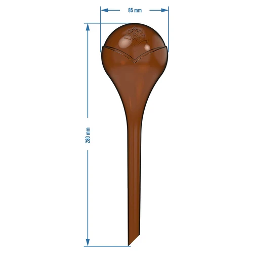 Öntözőgömbök növényekhez, borostyánszínű, átlátszó, 400 ml, 2 db - 5