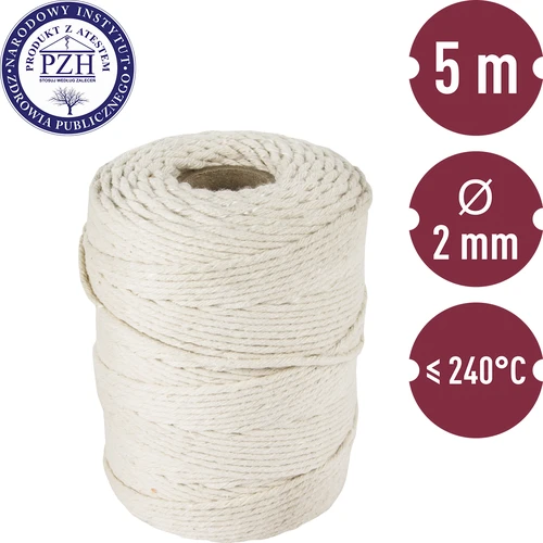 Pamut henteszsineg fehér (240°C) 55 m - 3