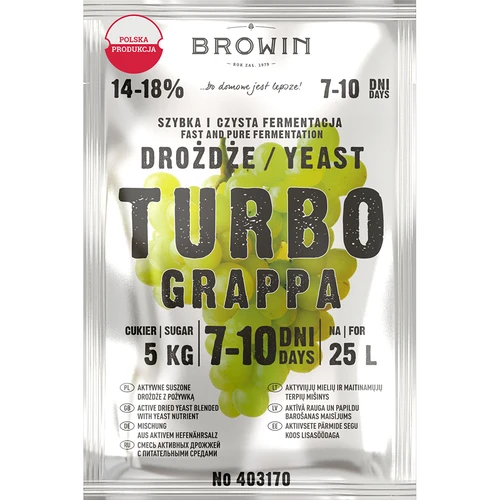 Párlatélesztő Turbo Grappa 7–10 nap