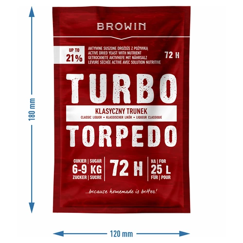 Párlatélesztő Turbo Torpedo 72 h 21% - 120 g - 5