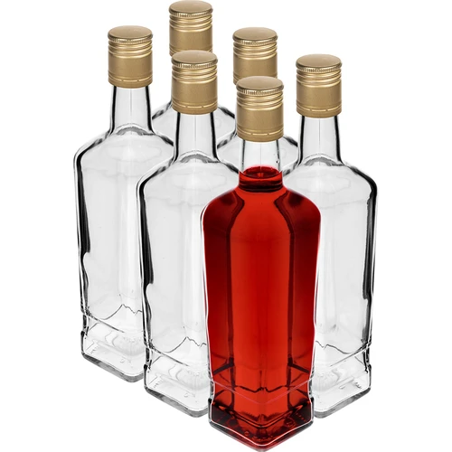 Pryncypalna 500 ml-es palack, kupakkal, 6 db - 2