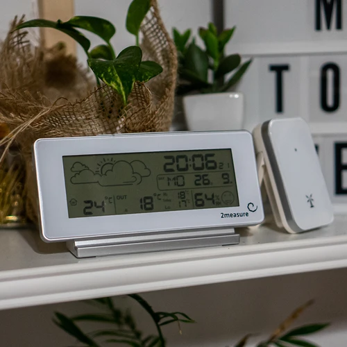 RCC, DCF időjárás-állomás – elektronikus, vezeték nélküli, háttérvilágítású érzékelővel, fehér - 10