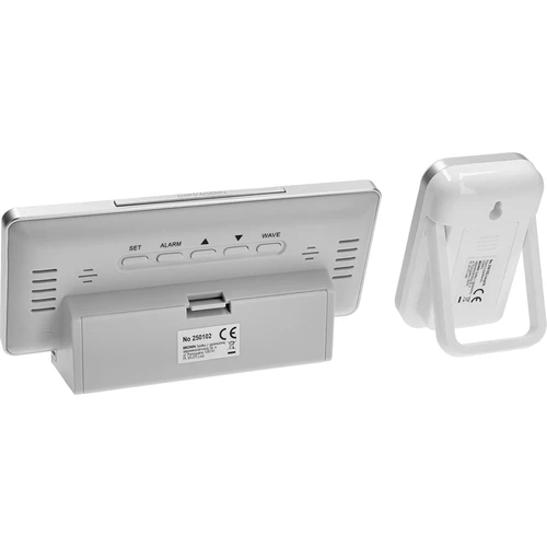 RCC, DCF időjárás-állomás – elektronikus, vezeték nélküli, háttérvilágítású érzékelővel, fehér - 4