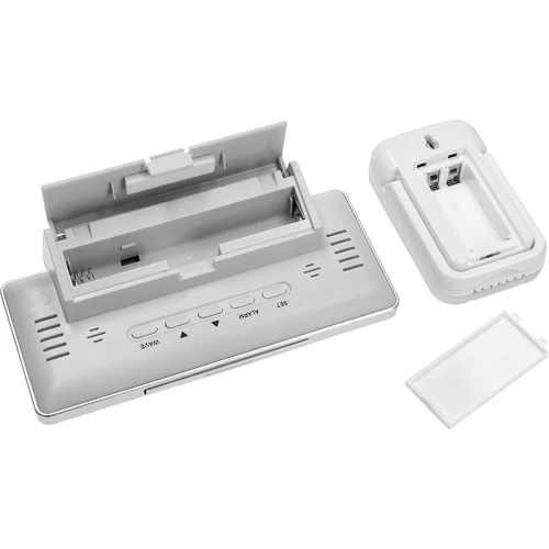 RCC, DCF időjárás-állomás – elektronikus, vezeték nélküli, háttérvilágítású érzékelővel, fehér - 5