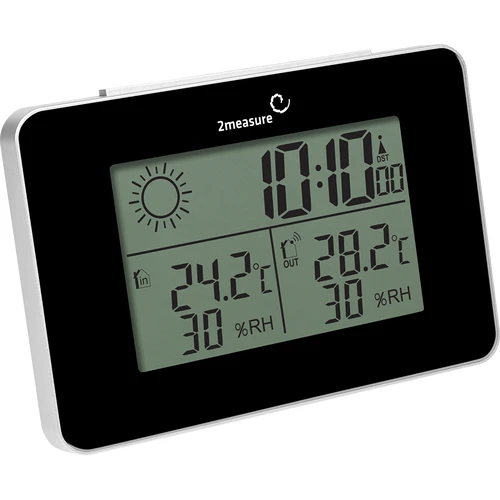 RCC időjárás-állomás – elektronikus, vezeték nélküli, megvilágított érzékelő, fekete - 3
