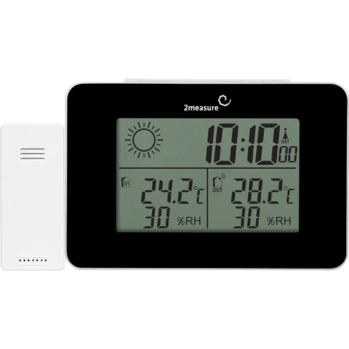RCC időjárás-állomás – elektronikus, vezeték nélküli, megvilágított érzékelő, fekete - 6