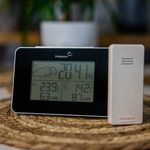 RCC időjárás-állomás – elektronikus, vezeték nélküli, megvilágított érzékelő, fekete - 17