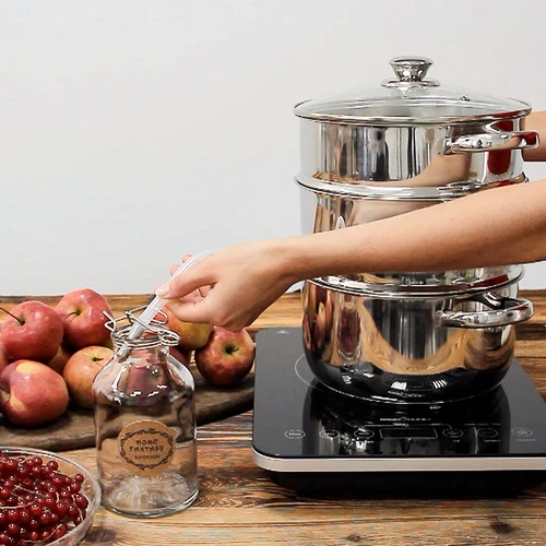 Rozsdamentes acél gőzölős lékinyerő párolóval, 5 l - 14