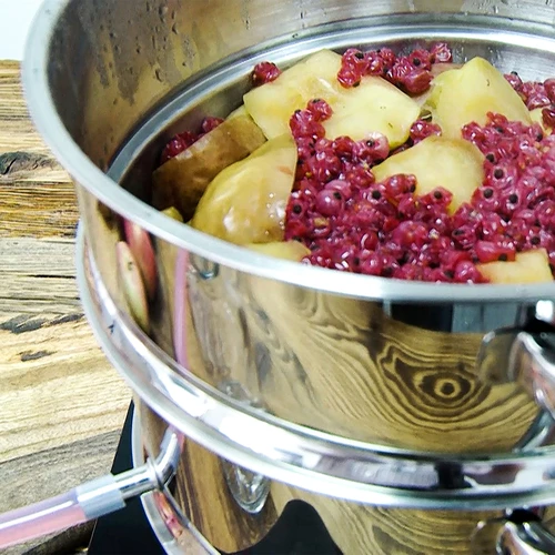 Rozsdamentes acél gőzölős lékinyerő párolóval, 5 l - 17