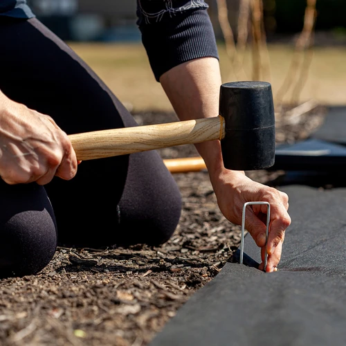 Rozsdamentes, U alakú rögzítő tüskék agrotextíliához - 100 db - 9