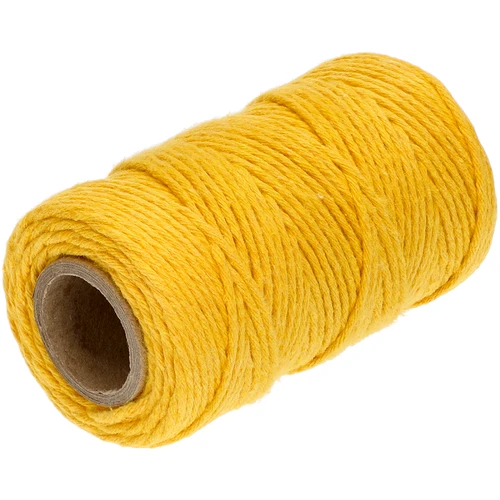 Sárga pamutzsinór 2 mm/55 m/100 g - 2