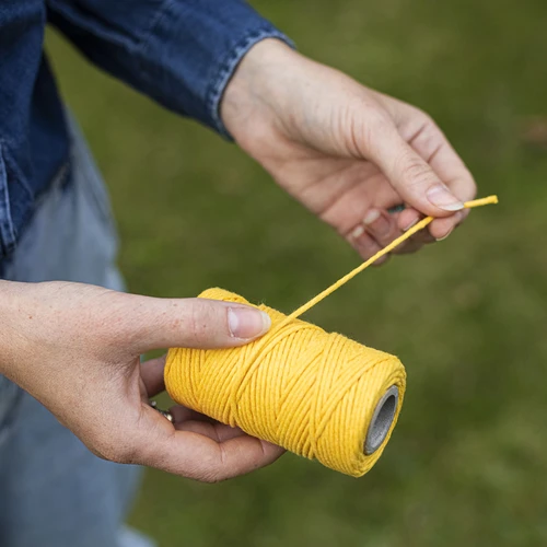 Sárga pamutzsinór 2 mm/55 m/100 g - 6