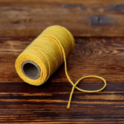 Sárga pamutzsinór 2 mm/55 m/100 g - 5
