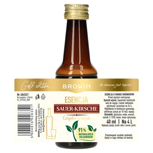 Sauer-Kirsche esszencia – Tiszta Meggy, 40 ml, 4 literhez - 5