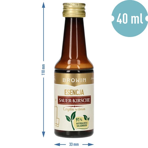 Sauer-Kirsche esszencia – Tiszta Meggy, 40 ml, 4 literhez - 7