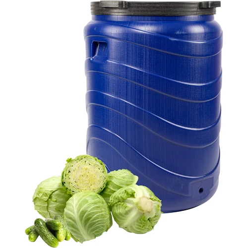 Savanyító hordó 240 l, kék - 3