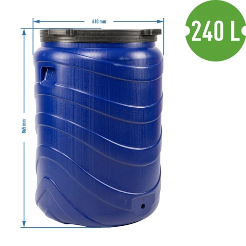 Savanyító hordó 240 l, kék - 9