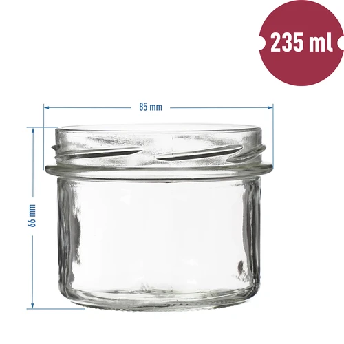 Słoik TO 235 ml színes csavaros tetővel fi82 - 6 db - 5