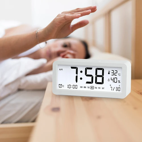 Soens elektronikus időjárás-állomás - fehér, órával és naptárral - 7
